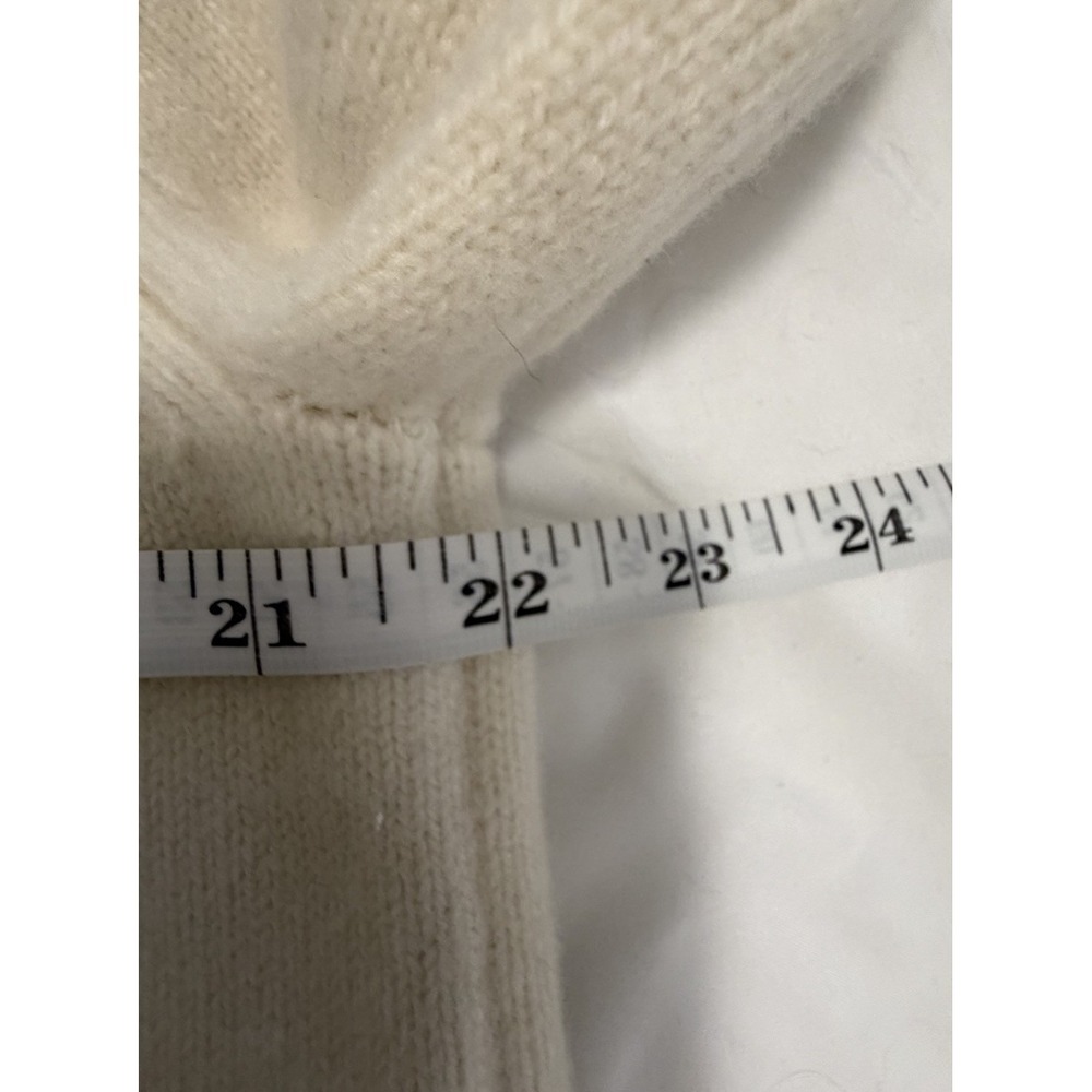 Alps & Meters Men's High West Guide Sweater Ivory Merino Wool Corduroy 1/4 Zip L - Picture 11 of 13